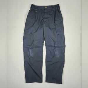 5.11 Tactical Taclite Pro Ripstop Mens W32 Cargo Work Pants Blue Elastic Waist